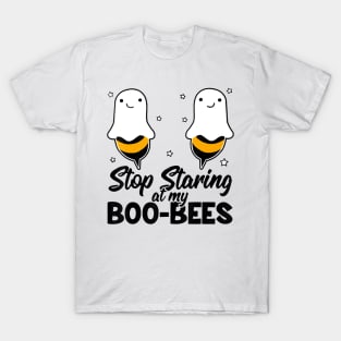 Stop Staring At My Boo-Bees - Halloween Boo Bees Funny T-Shirt